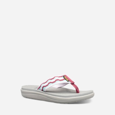 Teva Voya - Kids' Teva Flip Flops - Grey / Rose | India (XTRF85630)